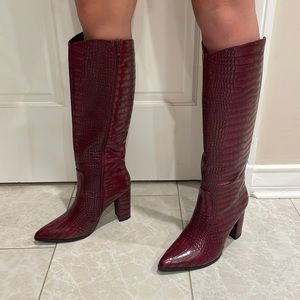 Nasty gal heeled knee boot